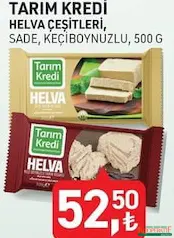 TARIM KREDİ HELVA ÇEŞİTLERİ SADE/KEÇİBOYNUZLU 500 G TARIM KREDİ HELVA ÇEŞİTLERİ SADE/KEÇİBOYNUZLU 500 G